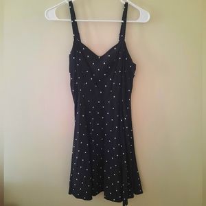 Old Navy Black Dress with White Polka Dots